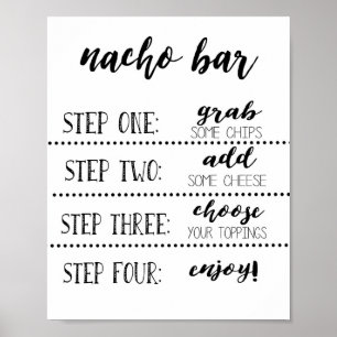 Nacho Bar Sign, Make Your Own Nachos Poster