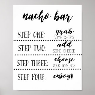 Nacho Bar Sign, Make Your Own Nachos Poster