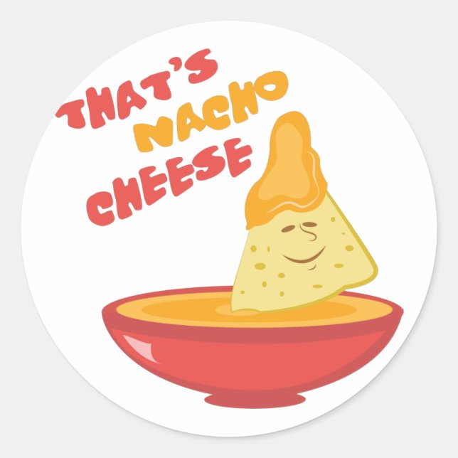 Nacho Cheese Classic Round Sticker (Front)