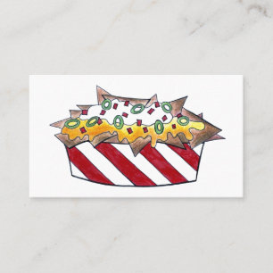 Nacho Chips Cheese Nachos Bar Restaurant Junk Food Business Card