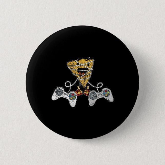 Nacho Gaming Cinco De Mayo Funny Video-game Contro Button (Front)