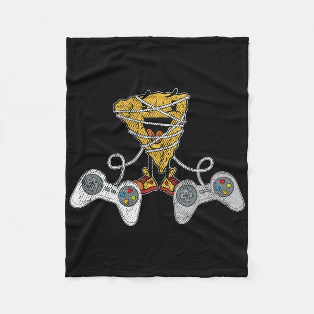 Nacho Gaming Cinco De Mayo Funny Video-game Contro Fleece Blanket (Front)