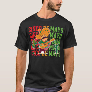 Nacho Mexican Holiday Taco Sombrero Poncho Cinco d T-Shirt