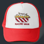 Nacho (Not Your) Man Snack Food Cheese Nacho Chips Trucker Hat<br><div class="desc">Trucker hat features an original illustration of a plate of nacho chips with cheese and jalapenos, with NACHO MAN written below in a fun font. This design is also available on other products. Don't see what you're looking for? Need help with customization? Contact Rebecca to have something designed just for...</div>