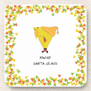 Nacho Santa with Chips Beverage Coaster