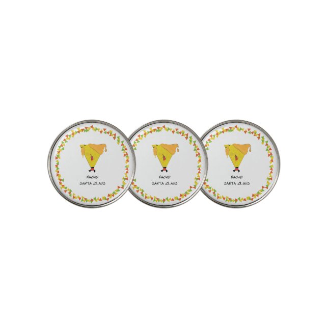 Nacho Santa with Chips Golf Ball Marker (3 Up)