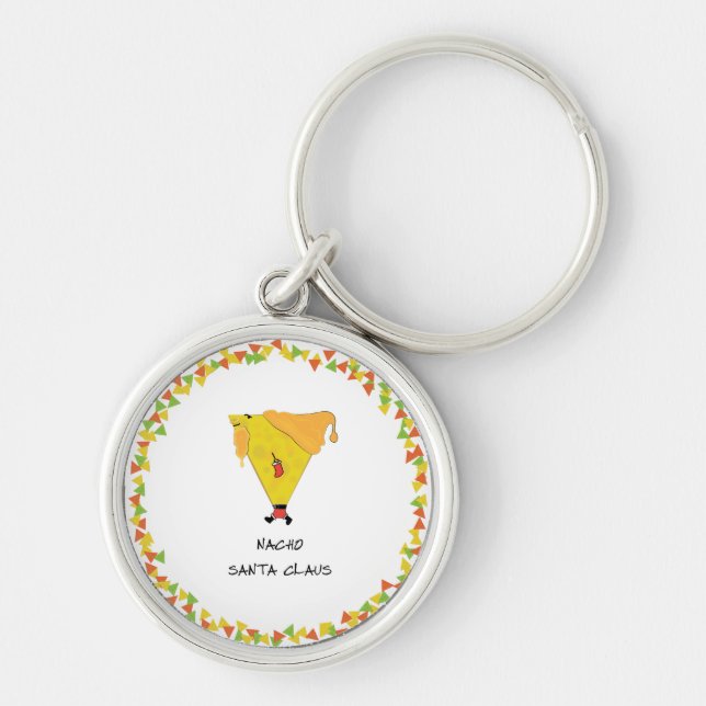 Nacho Santa with Chips Keychain (Front)