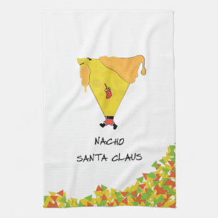 Nacho Santa with Chips Kitchen Towel