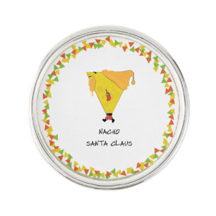 Nacho Santa with Chips Lapel Pin