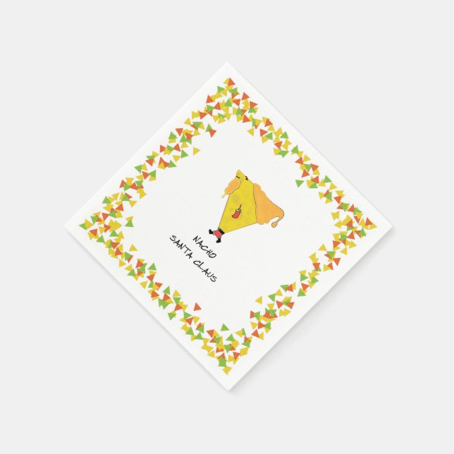 Nacho Santa with Chips Napkins (Corner)