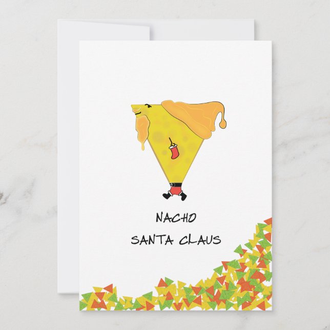 Nacho Santa with Chips Party Invitation (Front)
