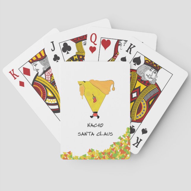 Nacho Santa with Chips Poker Cards (Back)