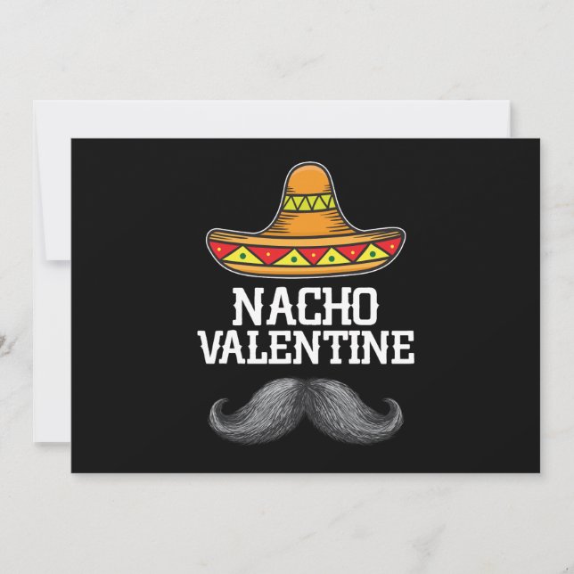 Nacho Valentines Day Mexican Spanish Husband Invitation (Front)