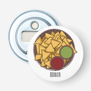 Nachos cartoon illustration  bottle opener