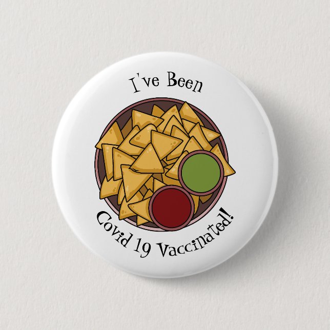 Nachos cartoon illustration  button (Front)