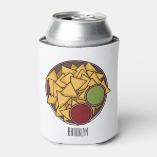 Nachos cartoon illustration can cooler
