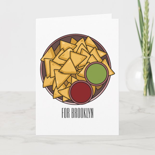 Nachos cartoon illustration  card (Front)
