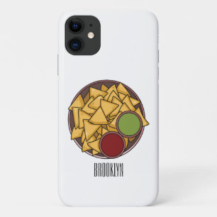 Nachos cartoon illustration iPhone 11 case