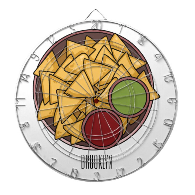Nachos cartoon illustration  dart board (Front)