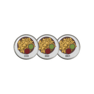 Nachos cartoon illustration  golf ball marker