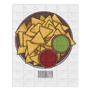Nachos cartoon illustration  jigsaw puzzle