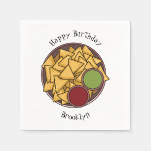 Nachos cartoon illustration napkins