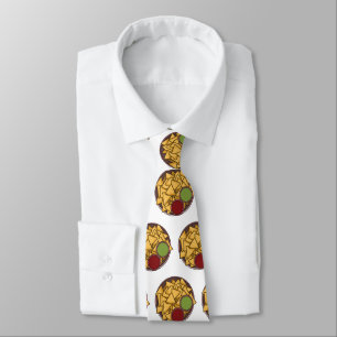 Nachos cartoon illustration neck tie