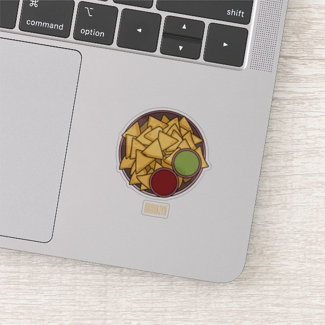 Nachos cartoon illustration sticker (Detail)