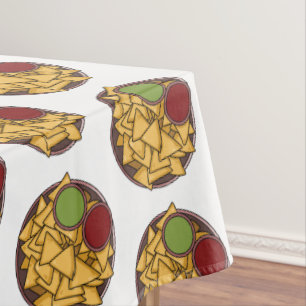 Nachos cartoon illustration tablecloth