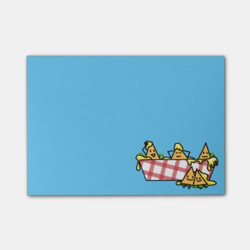 Nachos Melted Cheese Jalapeno Nacho Tortilla Chips Post-it Notes by kitteh03 at Zazzle