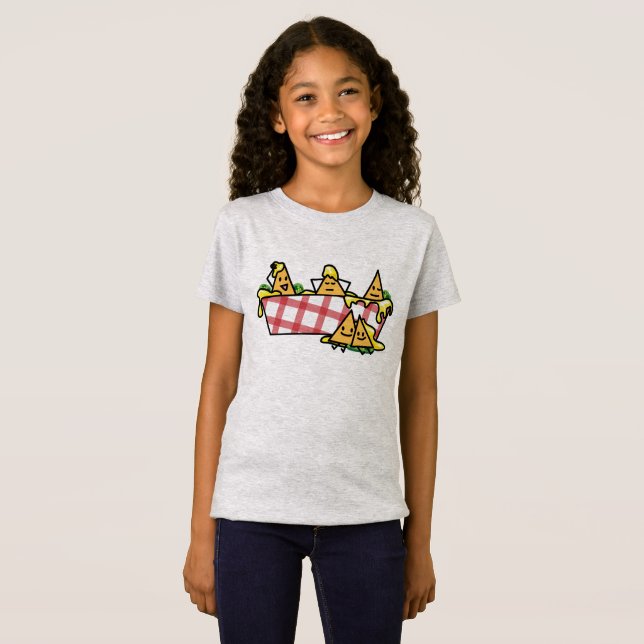 Nachos Melted Cheese Jalapeno Nacho tortilla chips T-Shirt (Front Full)