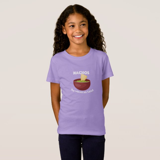 Nachos, The Mexican Salad - Girls' Fine Jersey T-S T-Shirt (Front Full)