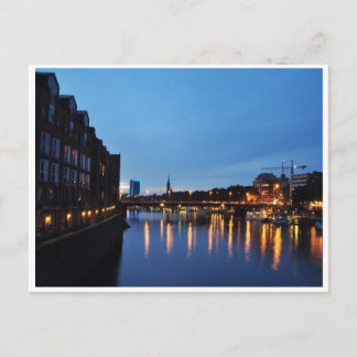 Nacht beim Fluss Postcard