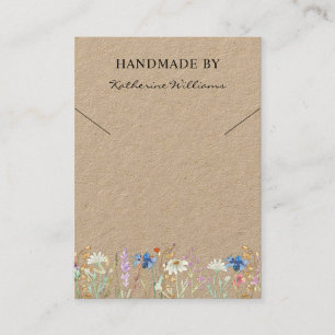 Nacklace Display Card Wildflower Floral