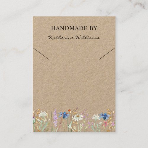 Nacklace  Display Card   Wildflower Floral