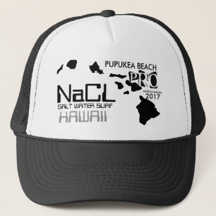 NaCL SALT WATER SURF PUPUKEA BEACH Trucker Hat