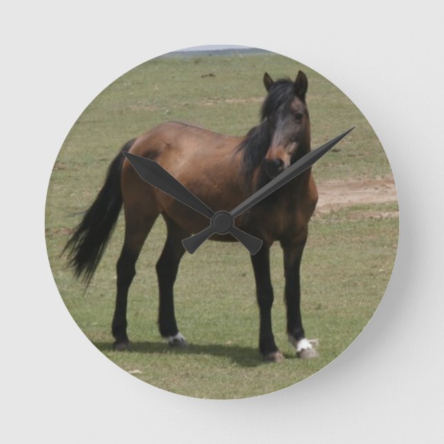 Nacoma Mustang Round Clock (Front)