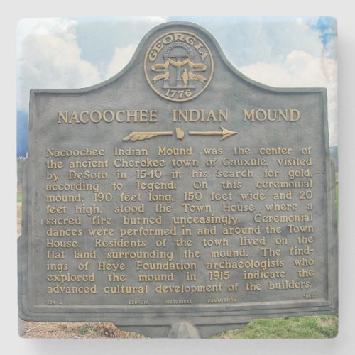 Nacoochee Mound Sautee Nacoochee Helen Georgia Stone Coaster