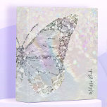 nacre butterfly faux glitter mini binder<br><div class="desc">please note this is a printed product with NO REAL GLITTER</div>