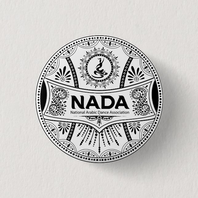NADA ORIENTAL STYLE 1.25" ROUND BADGE BUTTON (Front)