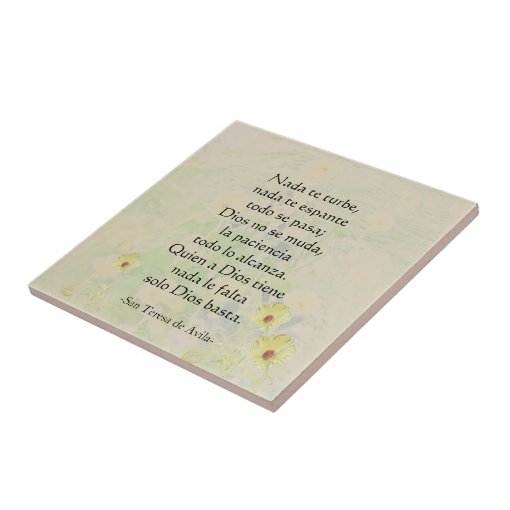 "Nada te turbe" St. Teresa of Avila Prayer Ceramic Tile Zazzle