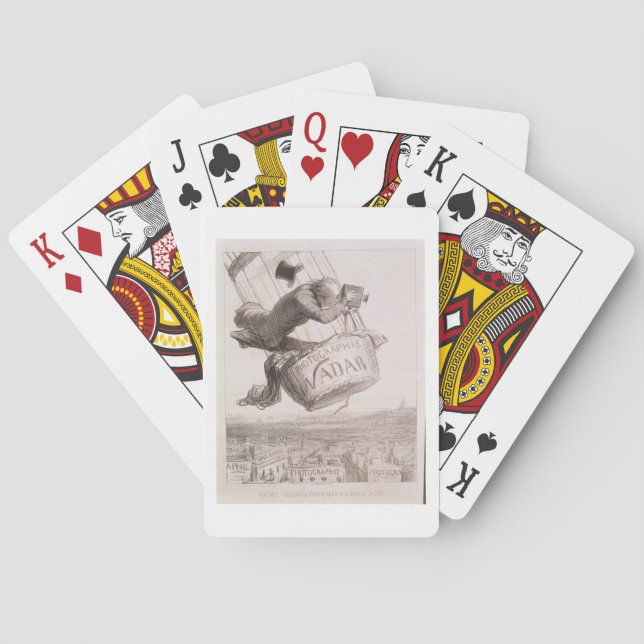 Nadar (1820-1910) elevating Photography to the hei Poker Cards (Back)