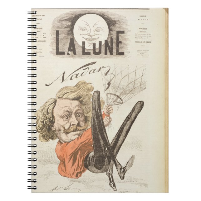 Nadar (1820-1910) title page of 'La Lune', publish Notebook (Front)