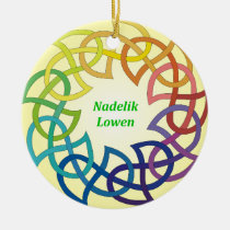 Nadelik Lowen - Cornish Christmas Ornament