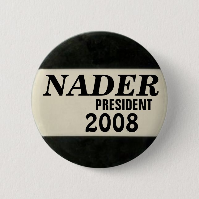 Nader Black & White Button (Front)