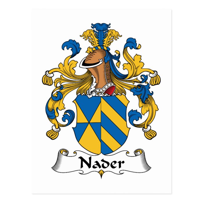 Nader Family Crest Post Card