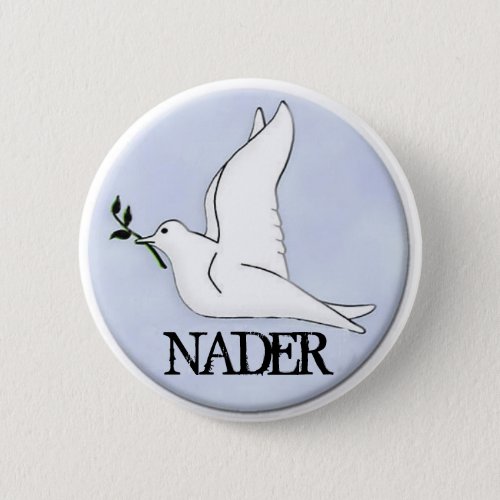 Nader Peace Dove Button