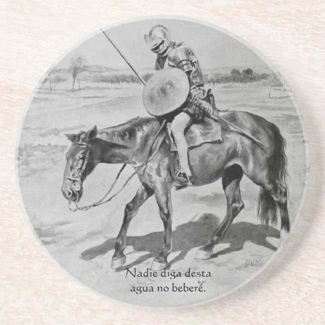 Nadie diga desta agua no beberé - Quijote del Cent Coaster (Front)