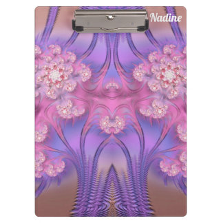 NADINE ~ PASTEL 3D! Pink, Mauve GLOSSY Clipboard
