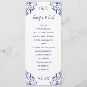 Nadine Wedding Program Tea-Length (Royal Blue)